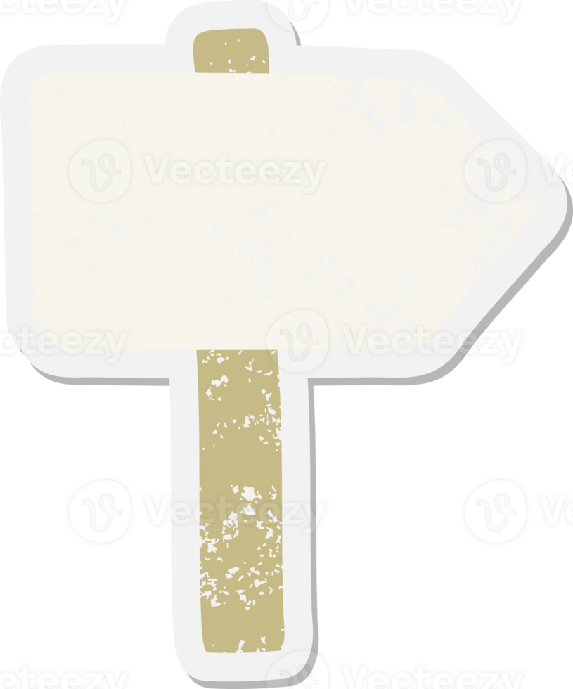 blank sign post grunge sticker png