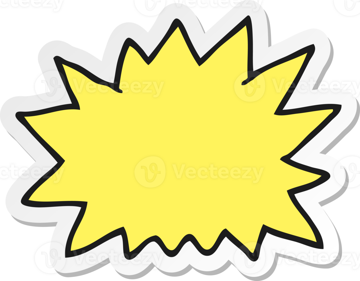 sticker of a cartoon explosion png