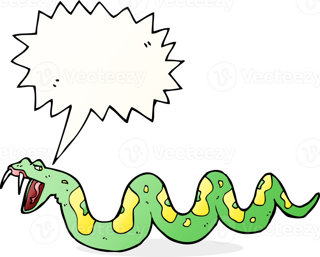 cartoon poisonous snake with speech bubble png