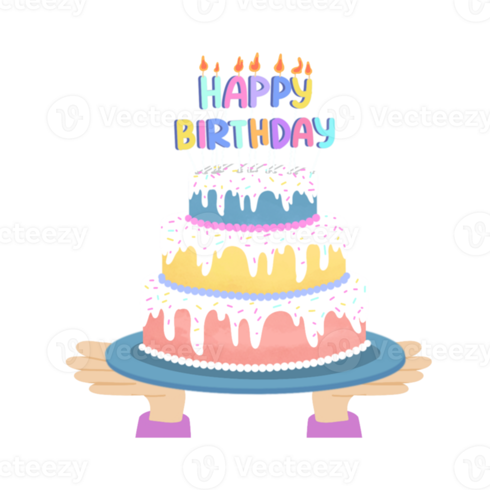 Happy birthday cake party png