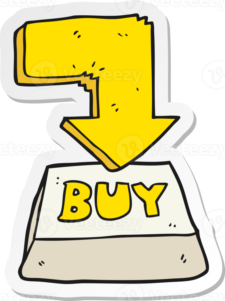 Aufkleber eines Cartoon-Computerschlüssel-Kaufsymbols png