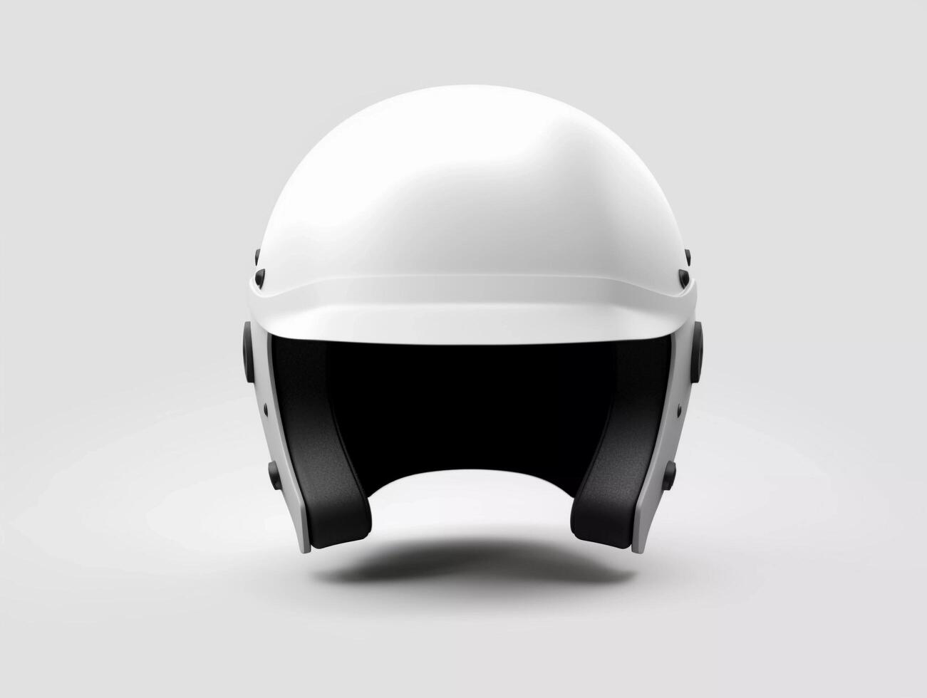 AI generated Blank Helmet Mockup Design photo