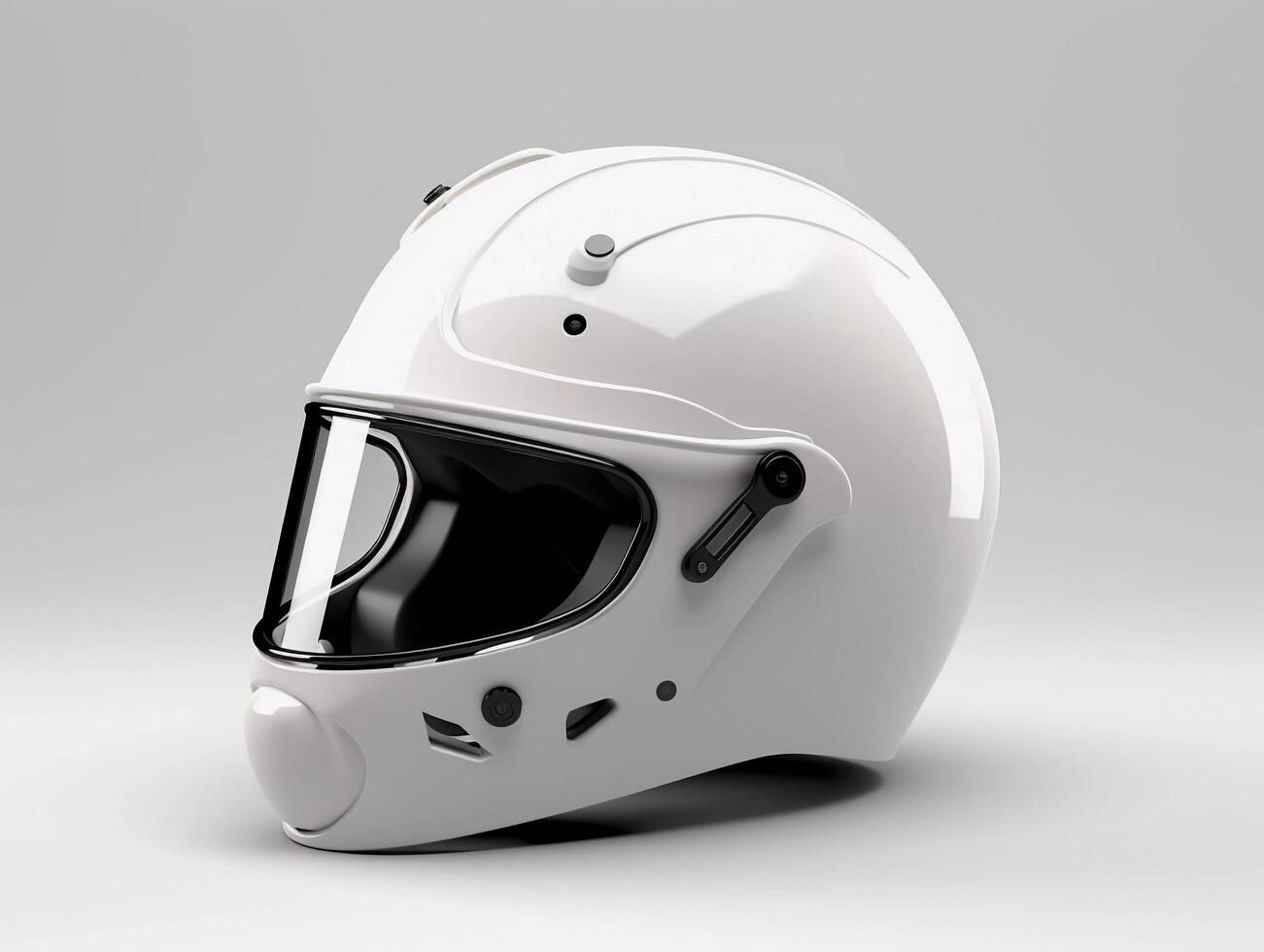 AI generated Blank Helmet Mockup Design photo