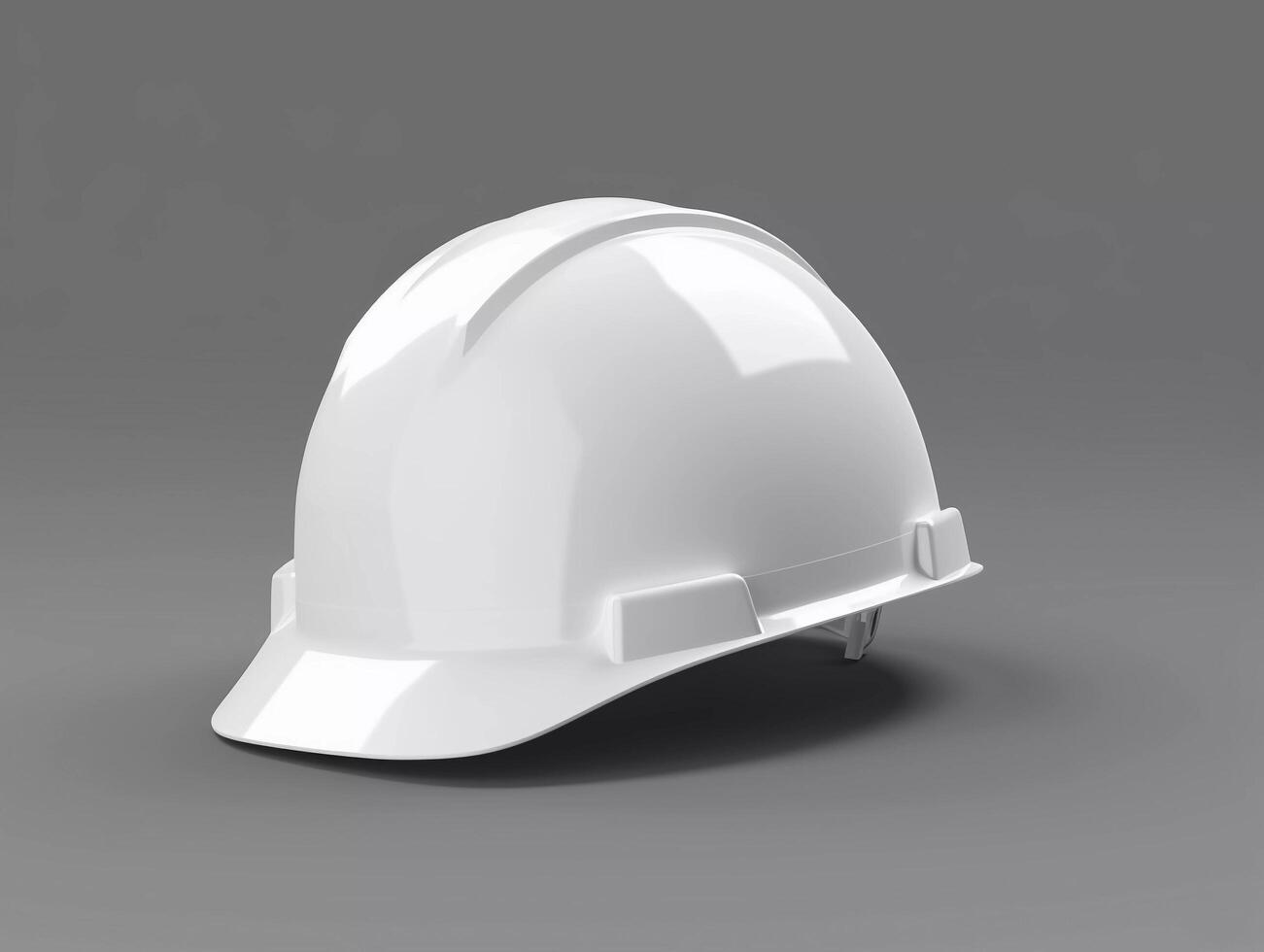 AI generated Blank White Construction Helmet Mockup photo