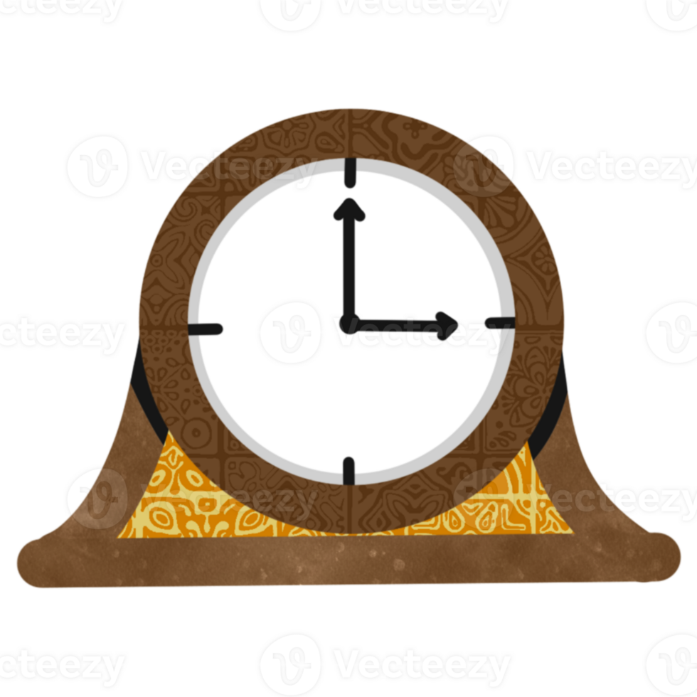 Vintage clock illustration png