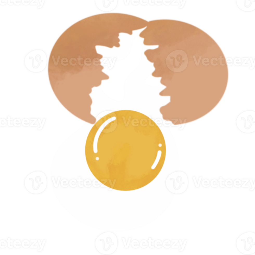 Cracked open egg illustration png