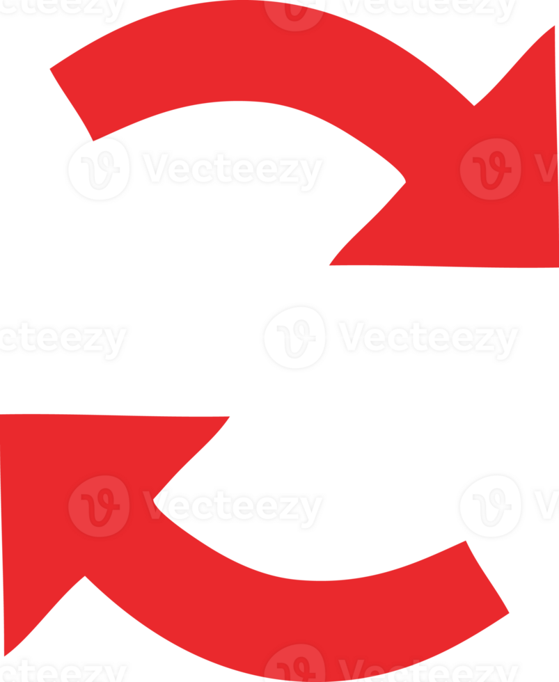 flat color retro cartoon of a directional arrow png