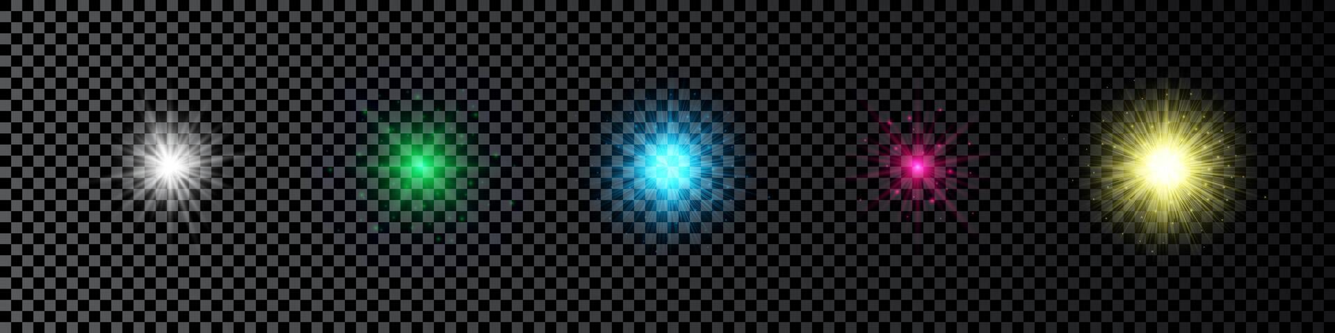 Light effect of lens flare vector