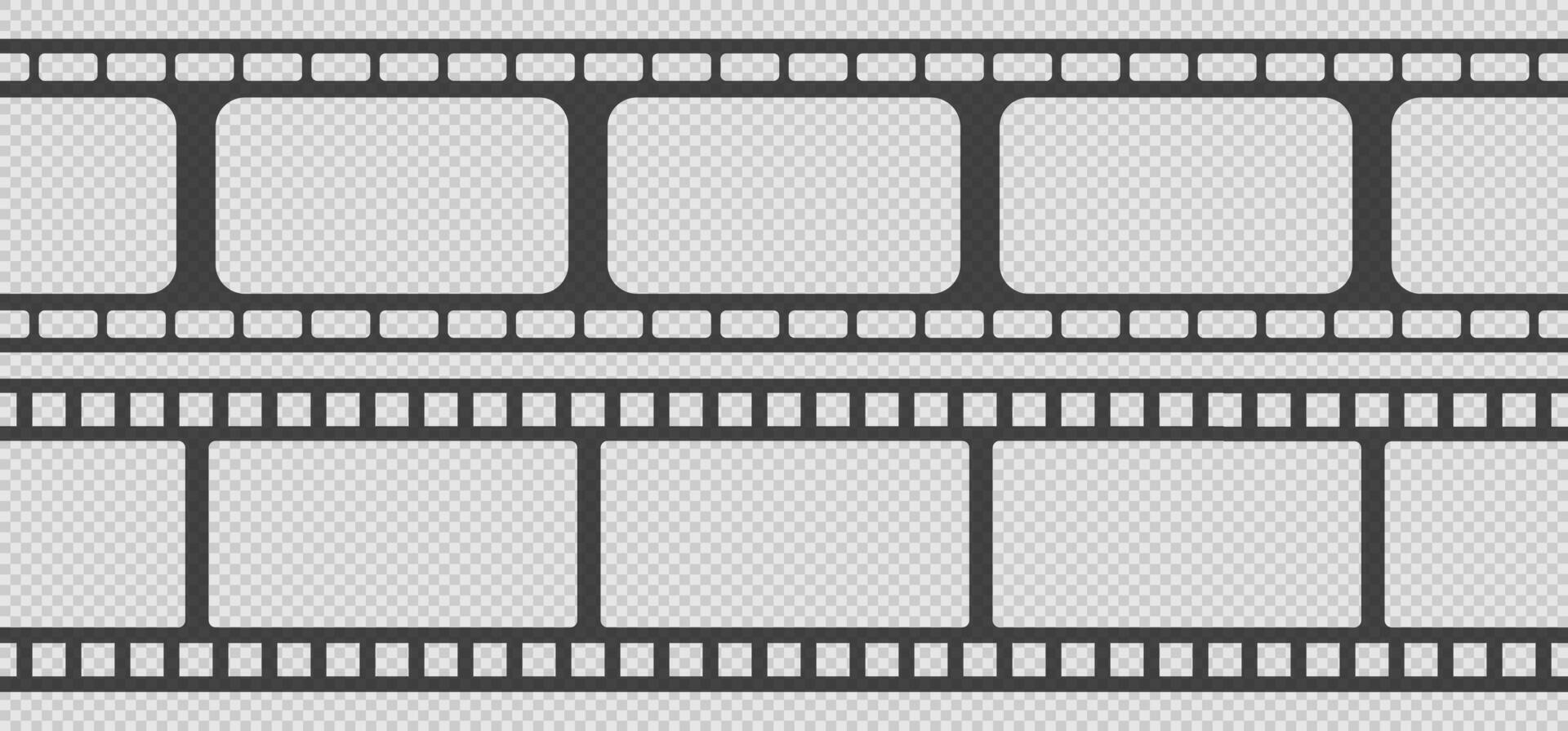 Set of seamless film strips vector