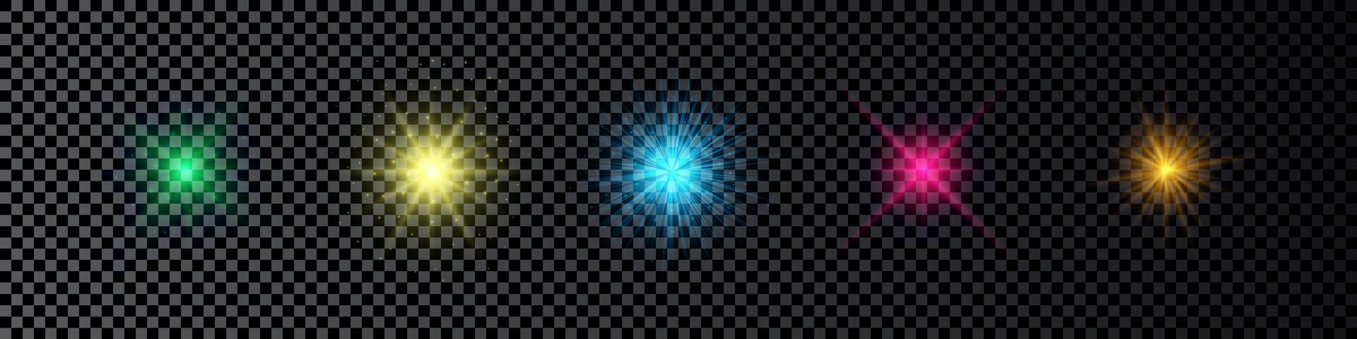 Light effect of lens flare vector