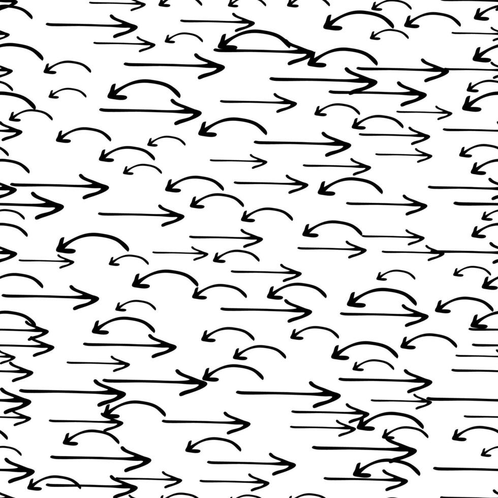 Seamless pattern with doodle arrows vector