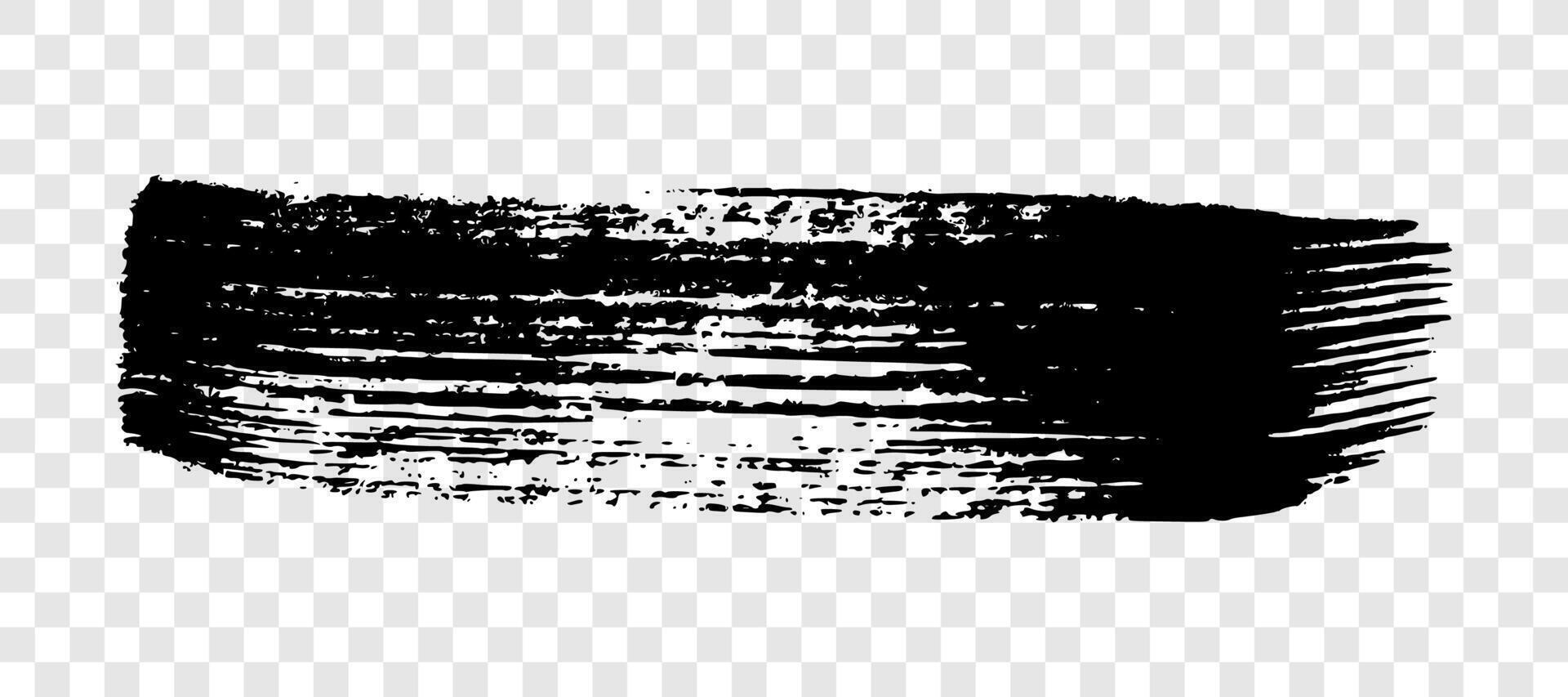 Black grunge brush strokes vector