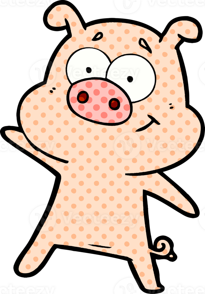 happy cartoon pig png
