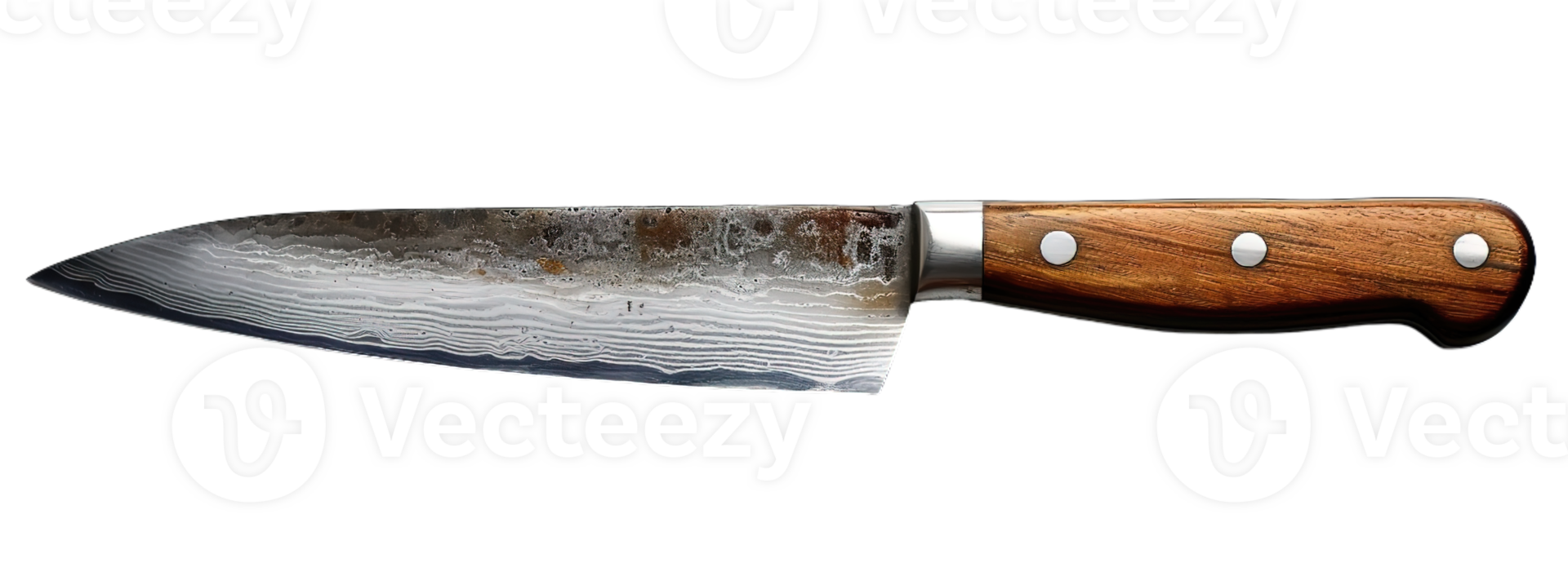 AI generated A close-up of a Chef's Knife, isolated on transparent background, kitchen and chef tool concept. png