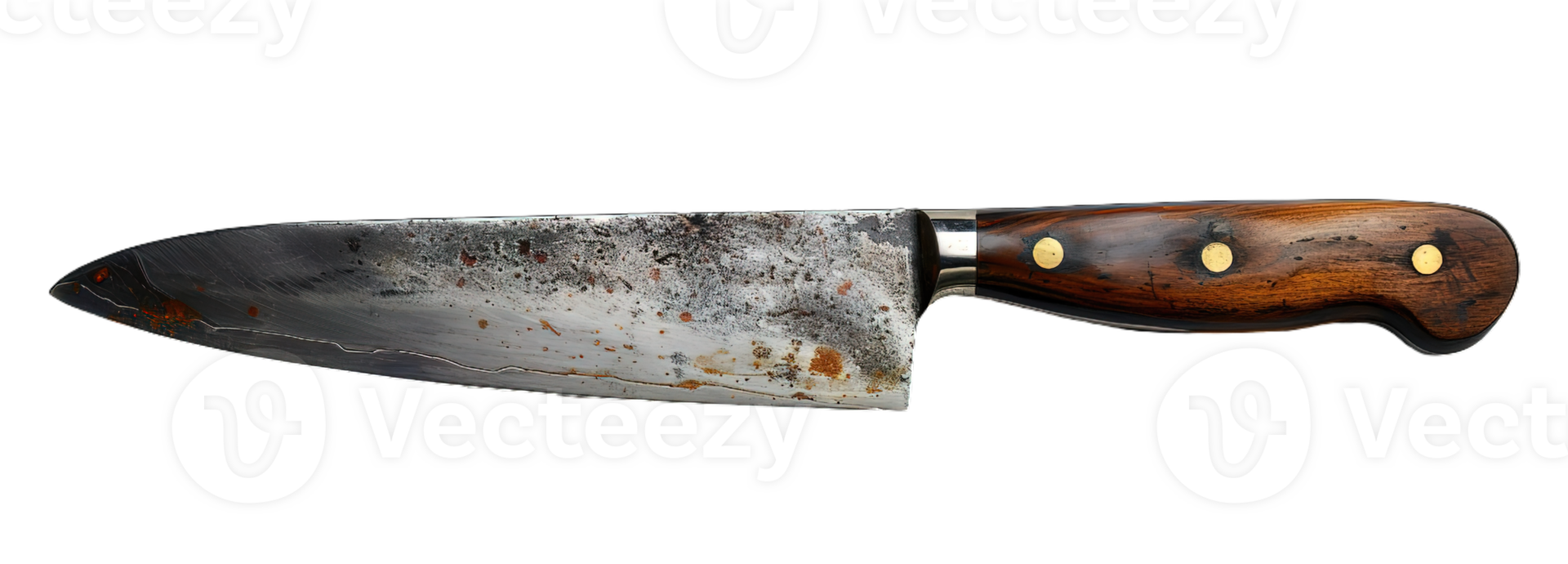 AI generated A close-up of a Chef's Knife, isolated on transparent background, kitchen and chef tool concept. png