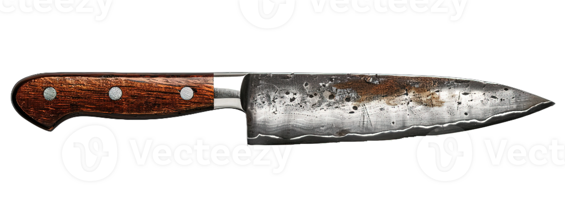 AI generated A close-up of a Chef's Knife, isolated on transparent background, kitchen and chef tool concept. png