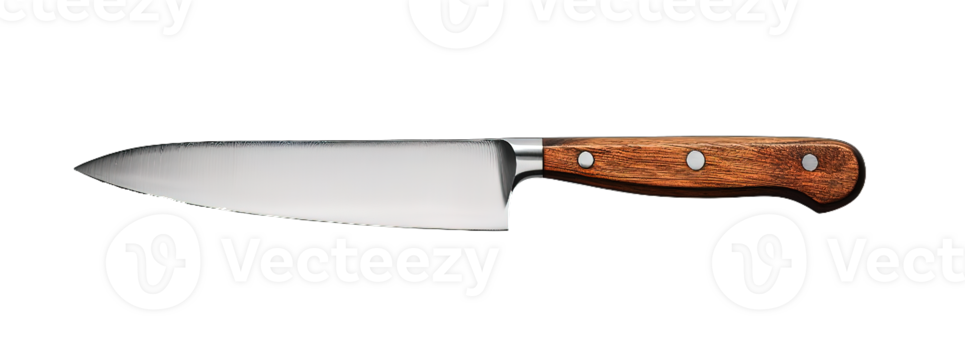 AI generated A close-up of a Chef's Knife, isolated on transparent background, kitchen and chef tool concept. png