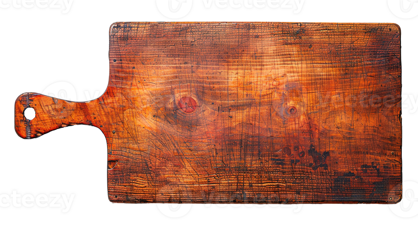 AI generated Durable cutting board essential for food prep, featuring an easy-to-clean surface, isolated on a transparent background for versatile kitchen use png