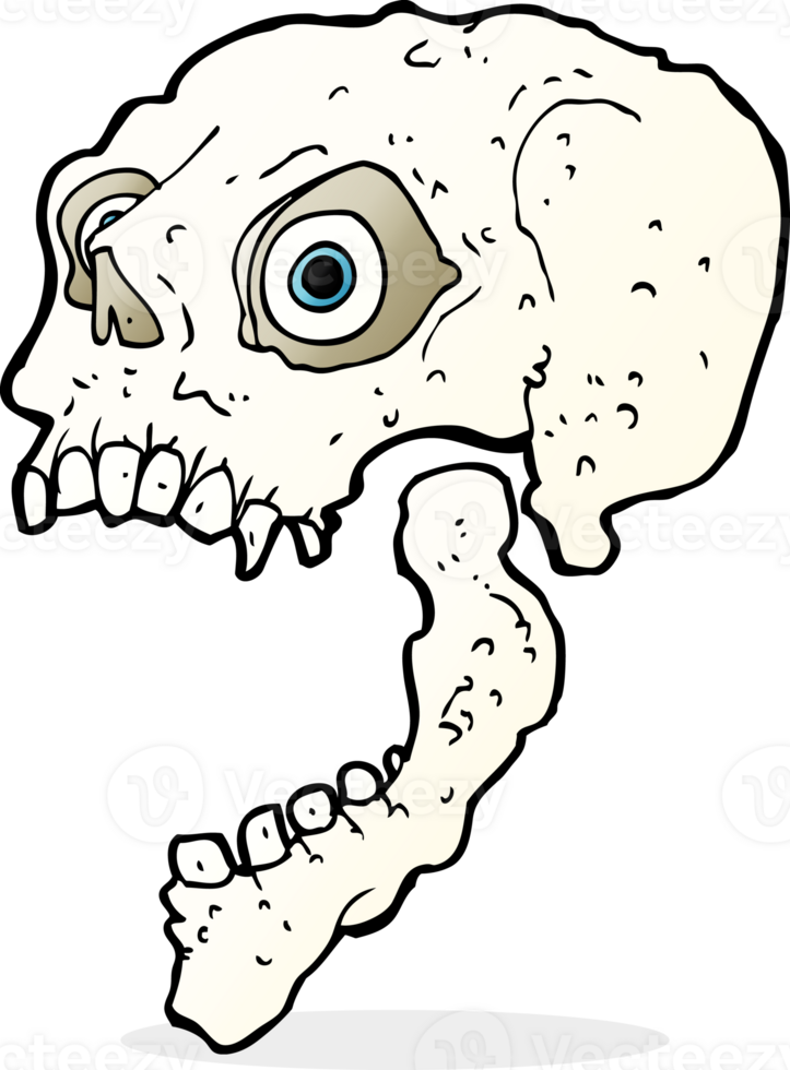 cartoon scary skull png
