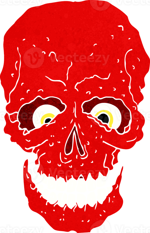 cartoon spooky skull png