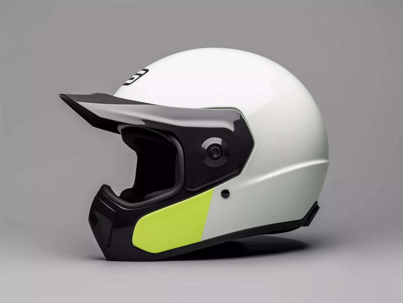 AI generated Blank Helmet Mockup Design photo