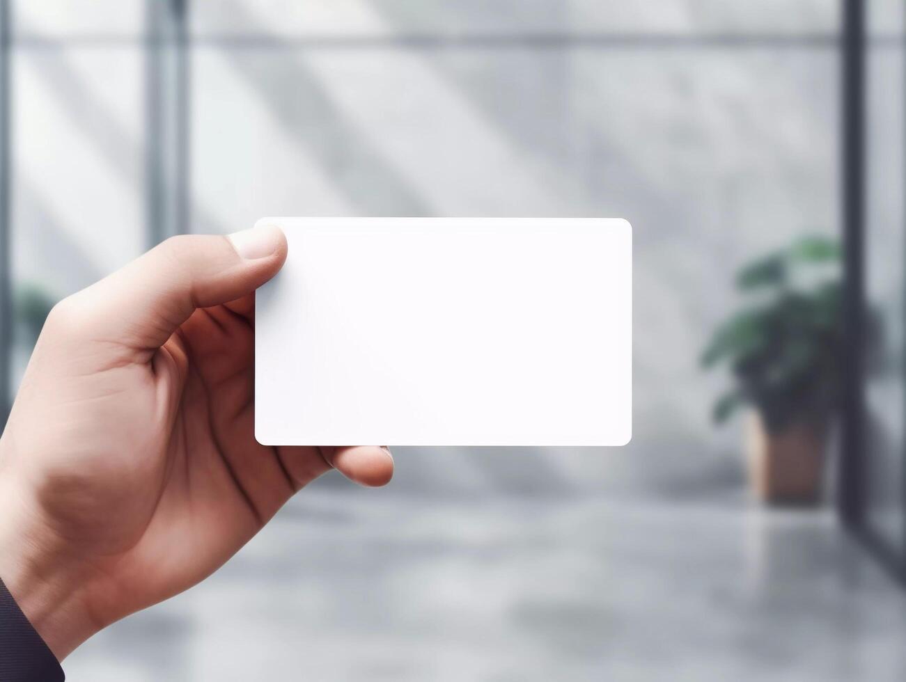 AI generated Realistic Blank Business Card Mockup photo