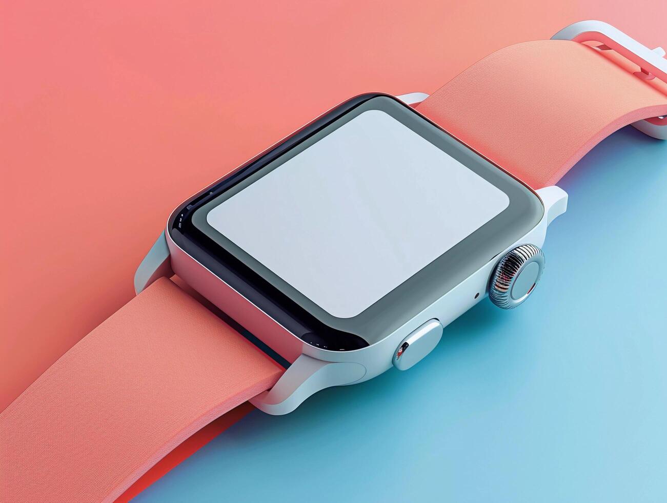 AI generated Blank Screen Smart Watch Mockup photo
