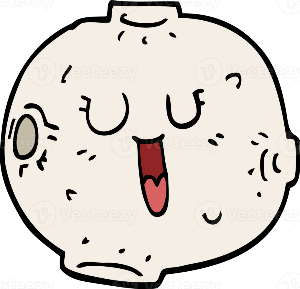 happy cartoon doodle moon png