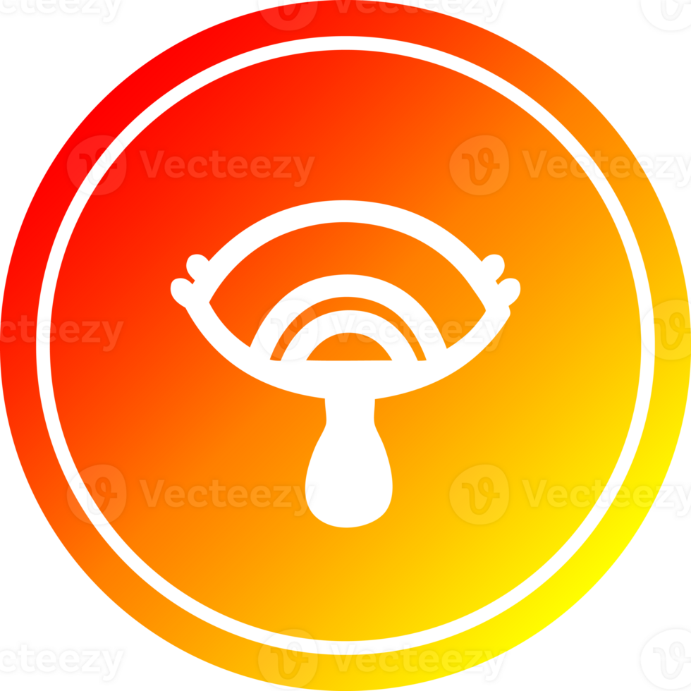 mystic eye crying blood circular icon with warm gradient finish png