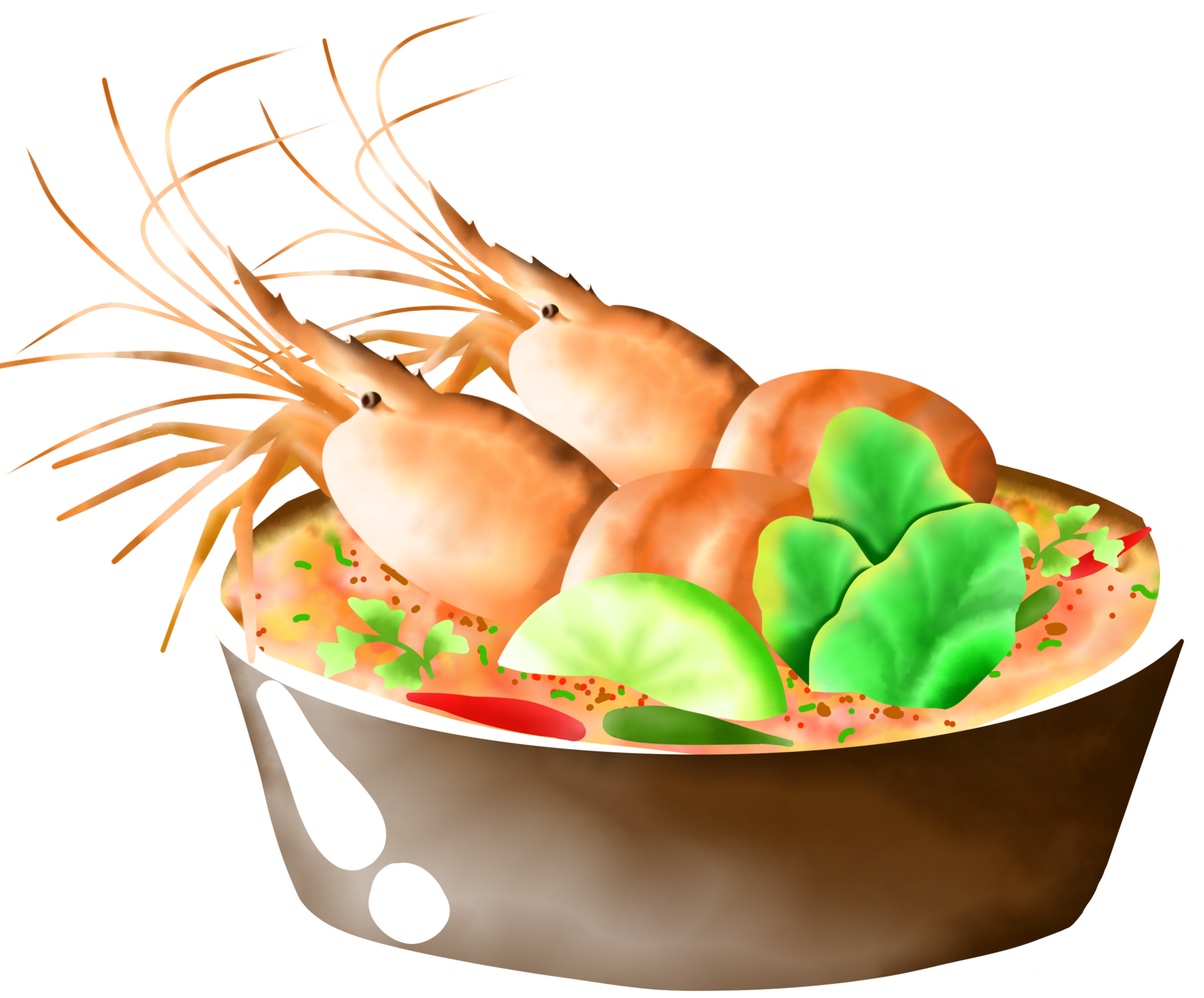 Tom Yum Goong Thai food 40549360 PNG