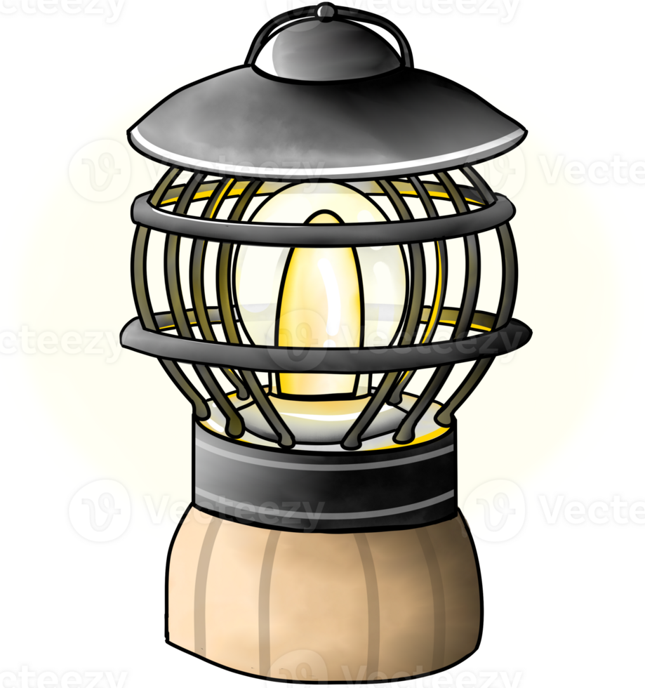 A lantern that shines brightly at night png