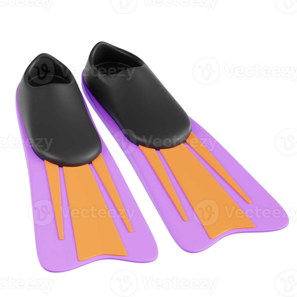 Diving Fins 3D Illustration png