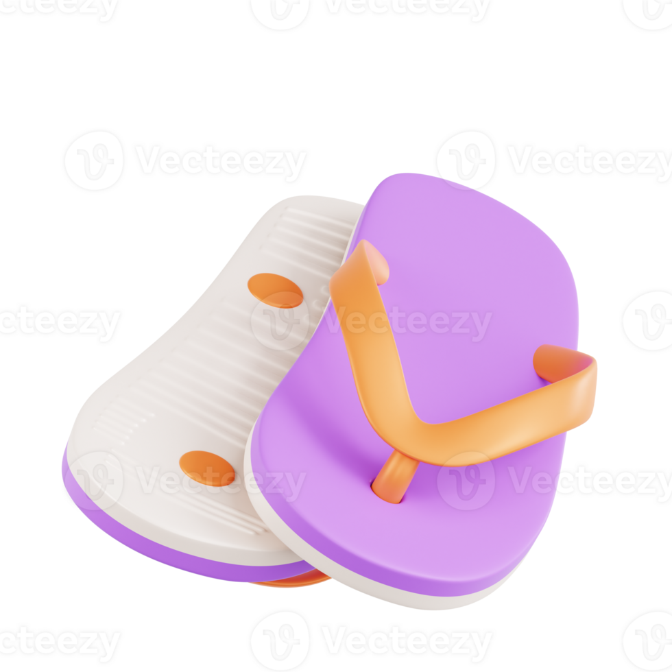 Flip Flops 3D Illustration png