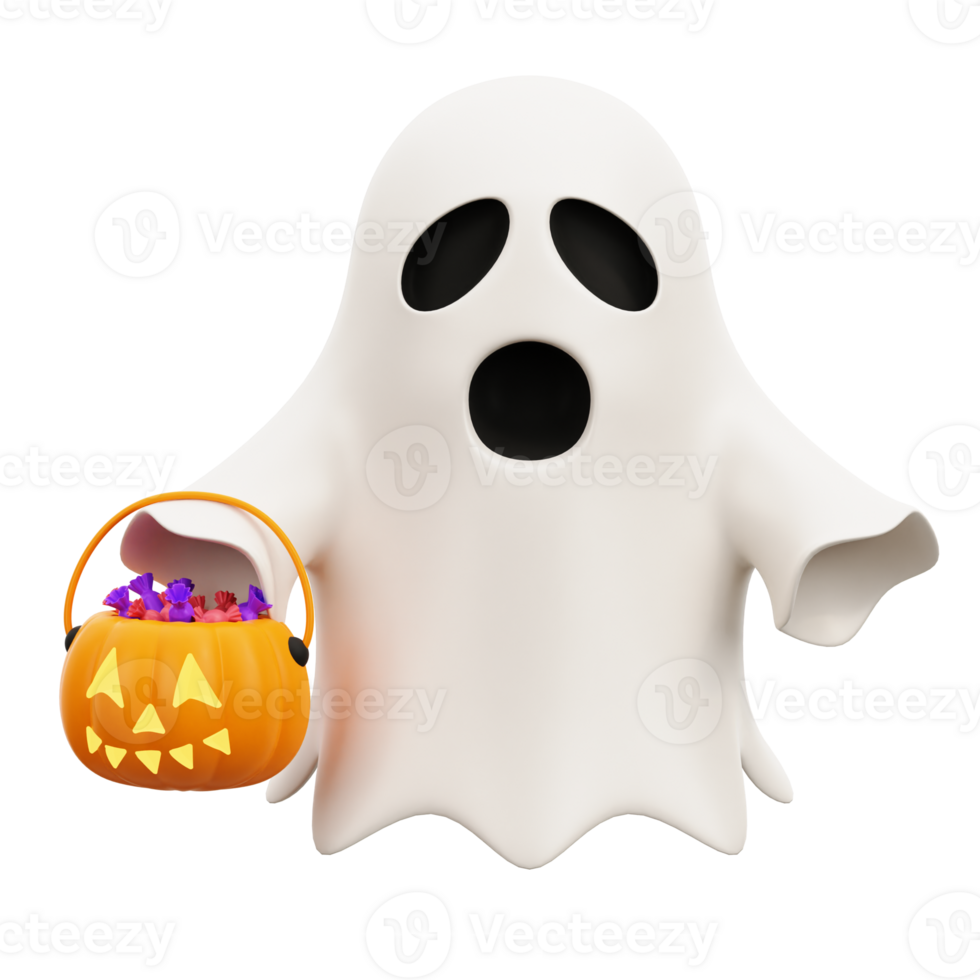 Ghost with Candy 3D Icon png