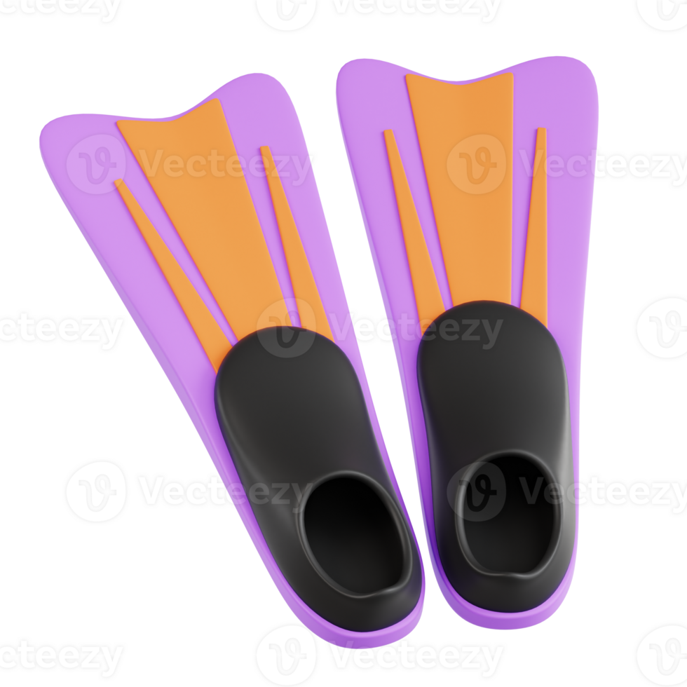 Diving Fins 3D Illustration png