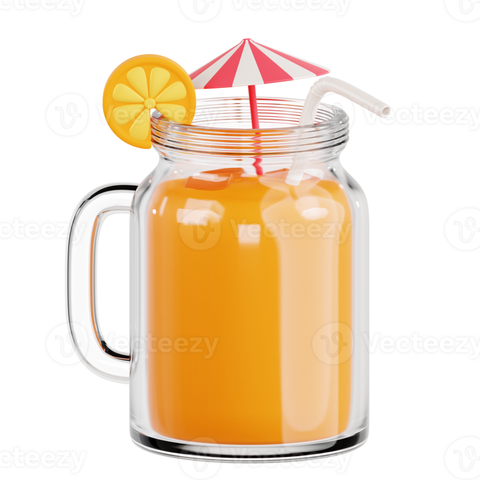 Orange Juice 3D Illustration png