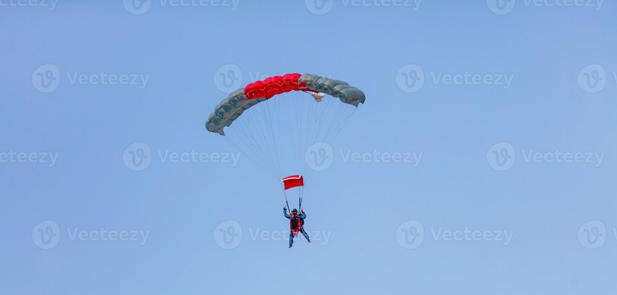 Skydiver freedom concept vintage color photo