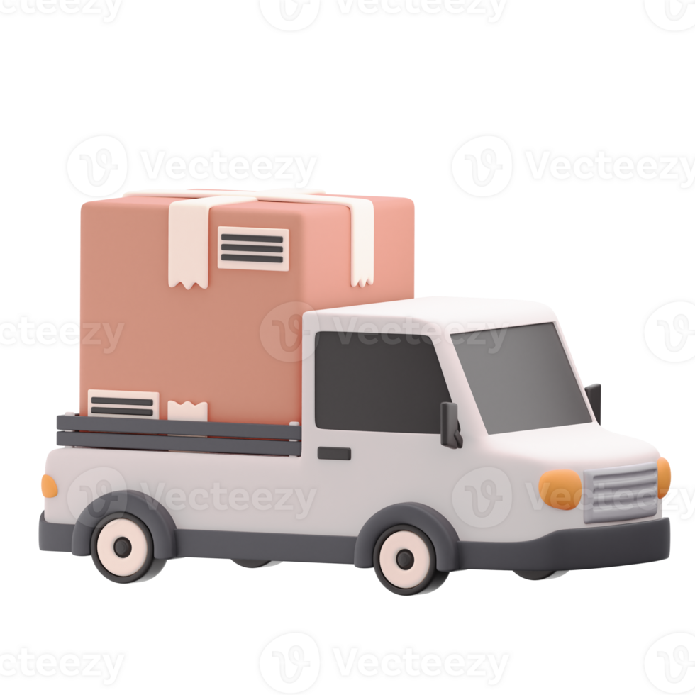 Delivery Truck 3D Icon Illustration png