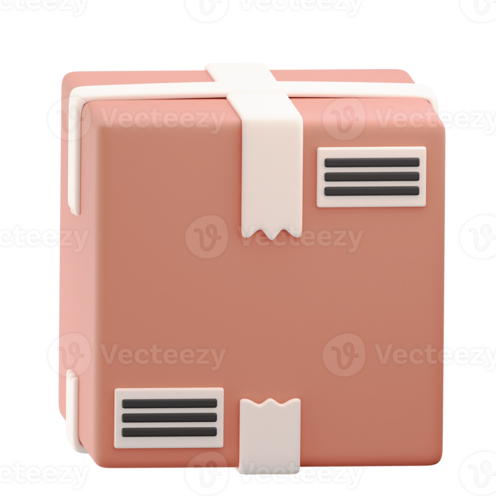 Delivery Package 3D Icon Illustration png