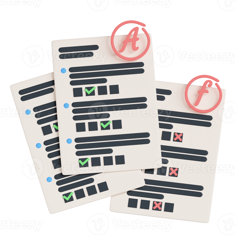 Exam Result 3D Icon png