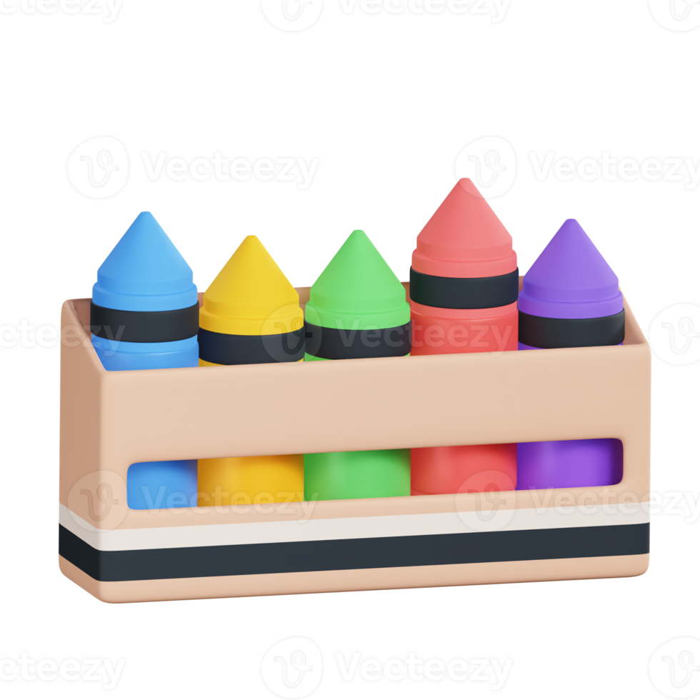 Crayon Box 3D Icon png