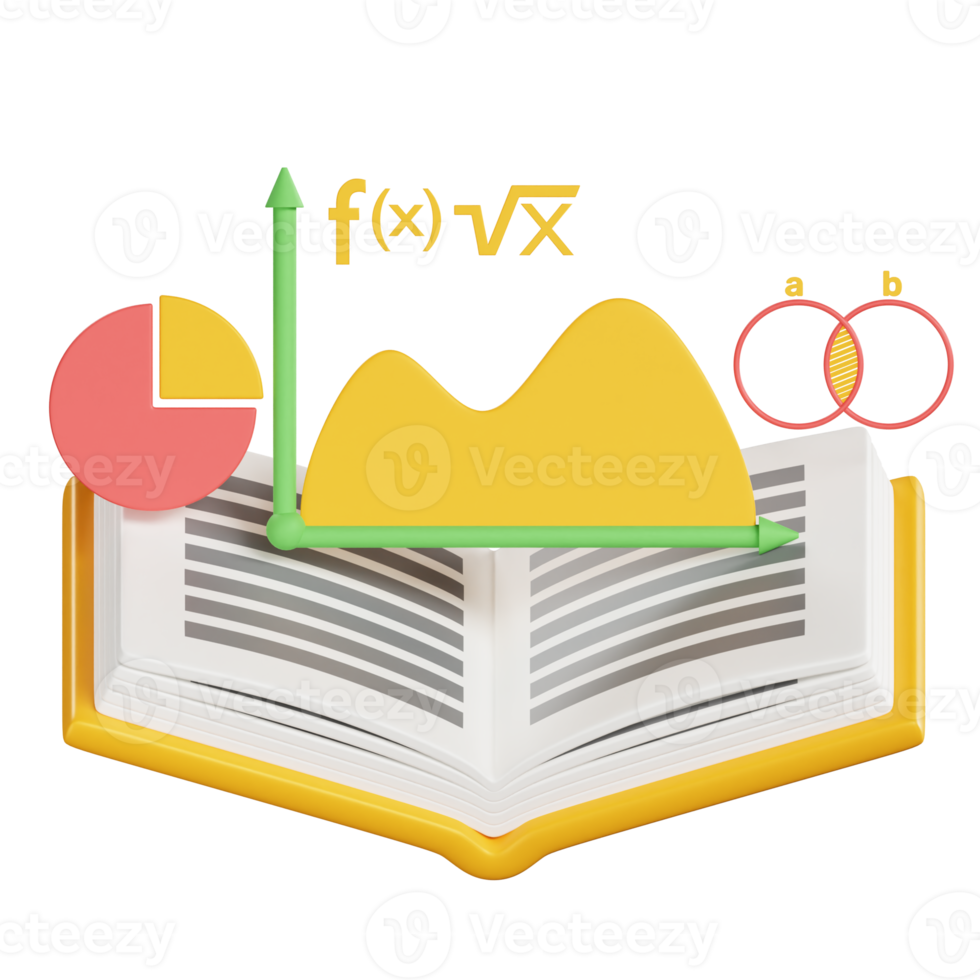 mathematics Book 3D Icon png