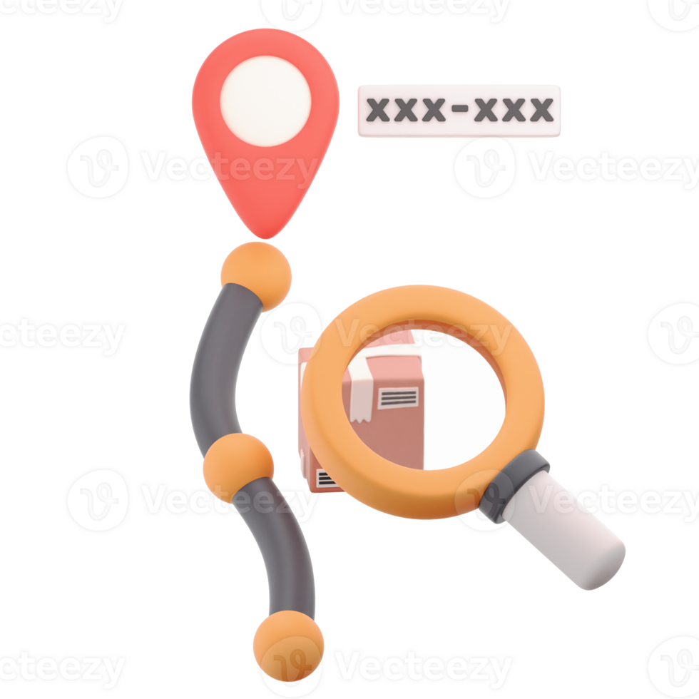 Delivery Tracking 3D Icon Illustration png