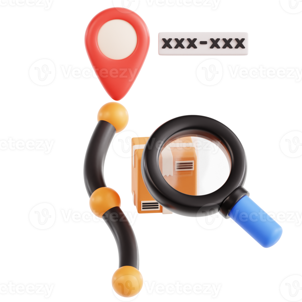 Delivery Tracking 3D Icon Illustration png