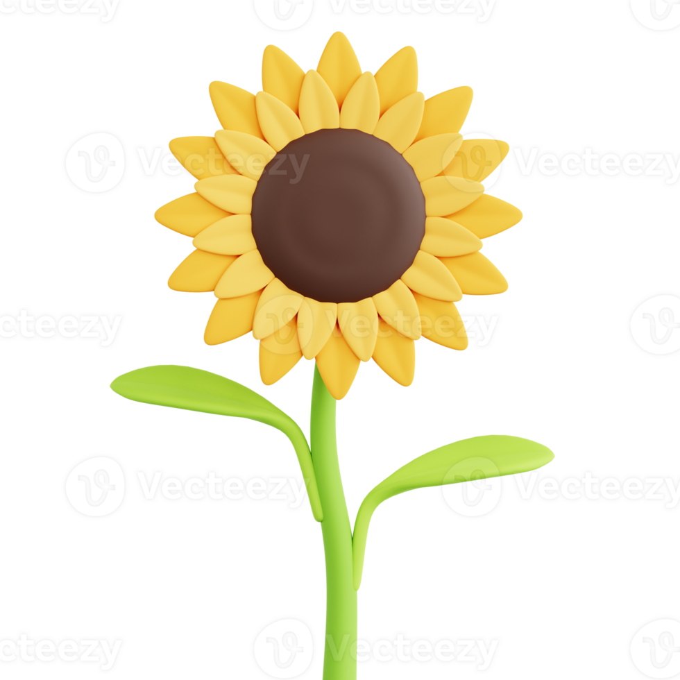 Sunflower 3D Icon Illustration png