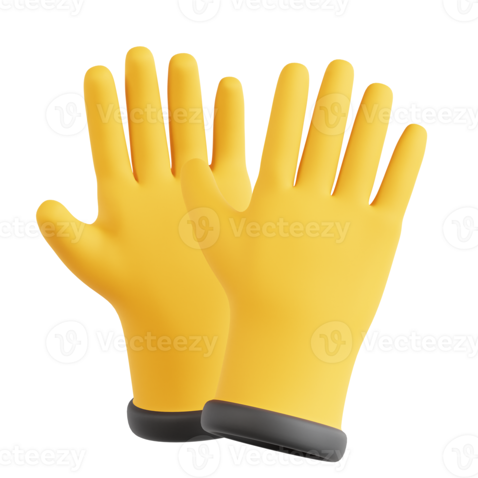 Gloves 3D Icon Illustration png