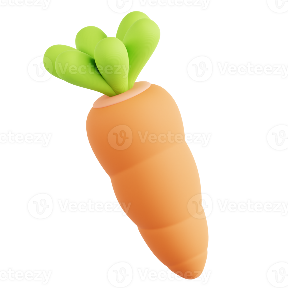 Carrot 3D Icon Illustration png