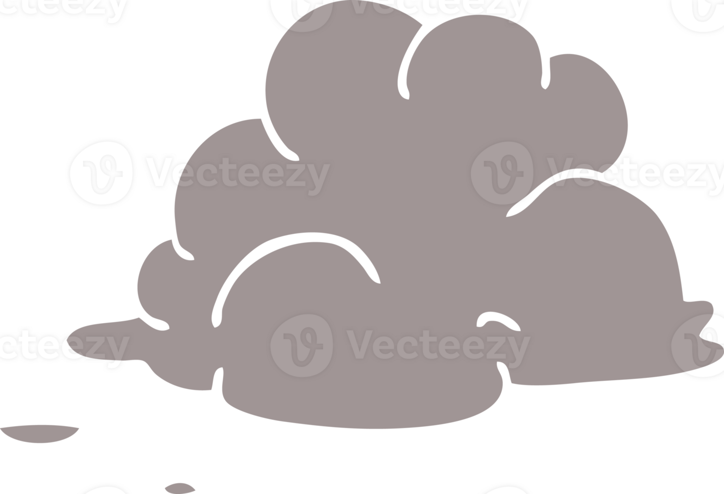 Cartoon-Doodle-Sturmwolke png