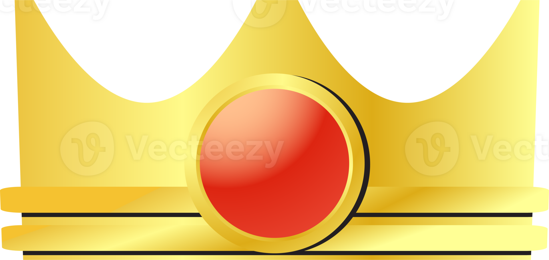 The Gold Crown for king or royalty concept png