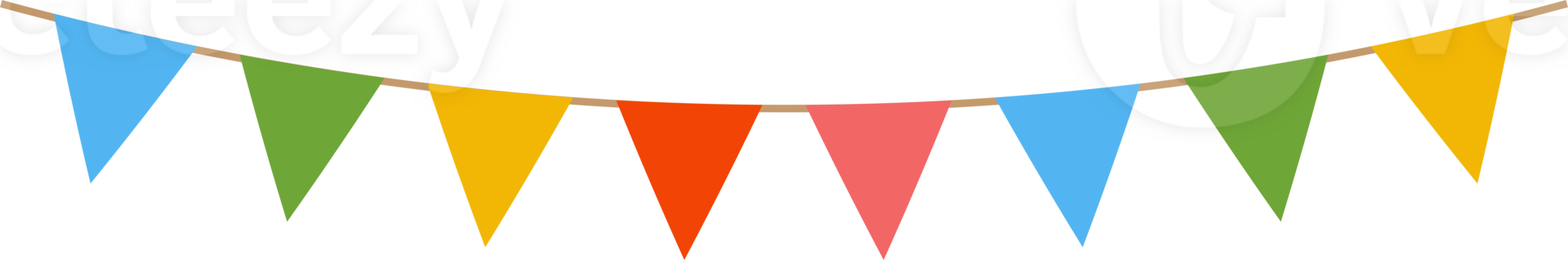 il bandiera festa Multi colore impostato per arredamento concetto png